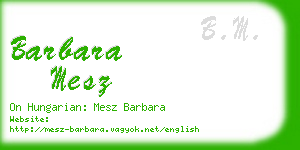 barbara mesz business card